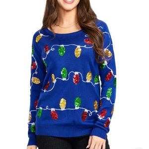 Tipsy Elves Xmas sweater with bulb lights